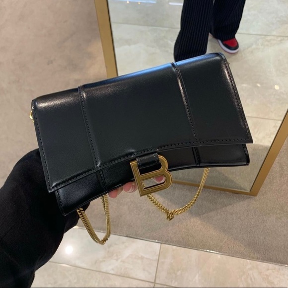 Balenciaga Hourglass Leather Wallet on a Chain - Picture 7 of 12